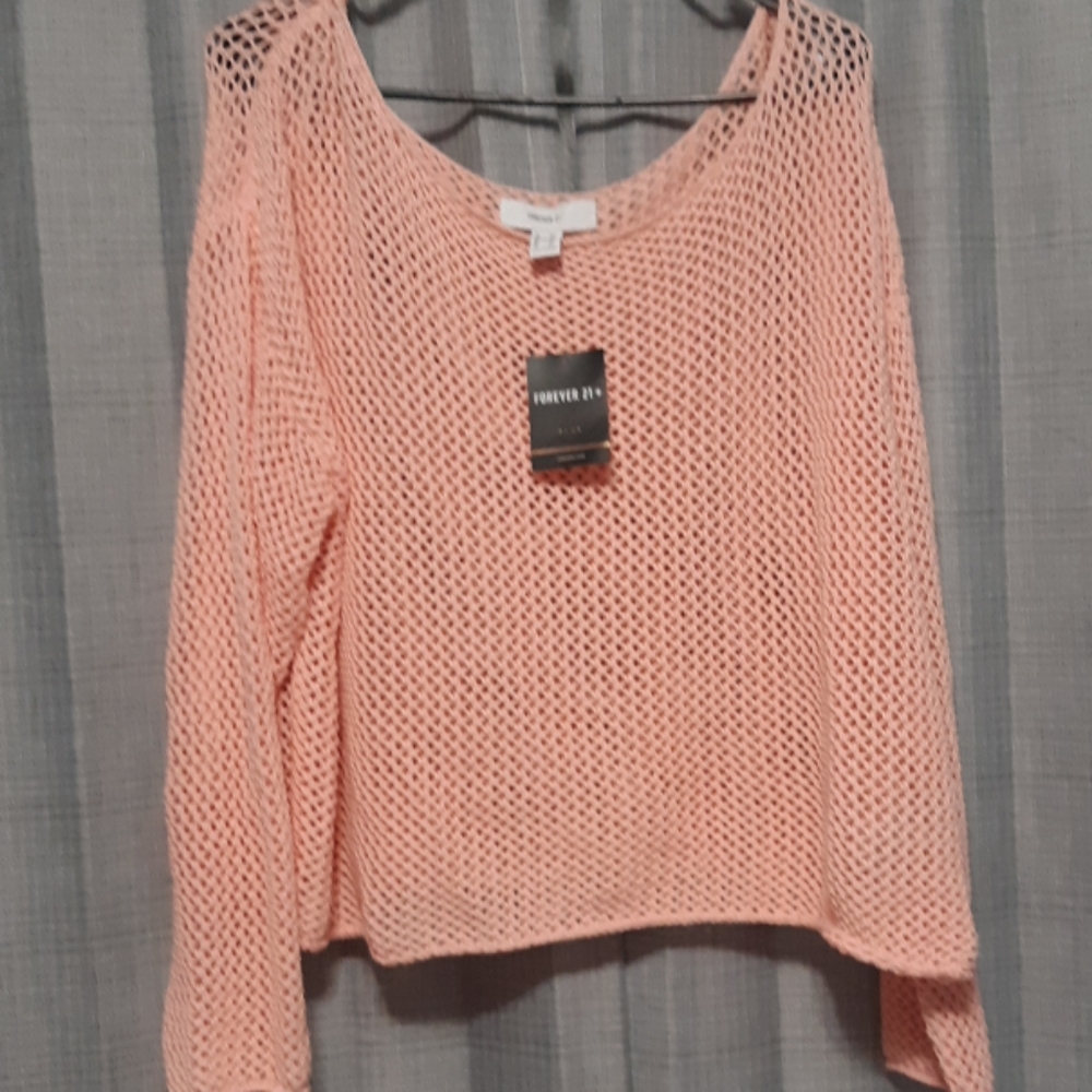 2xl Pink Knitted Sweater